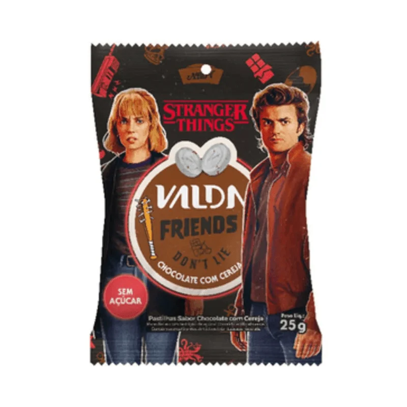 Valda Friends Chocolate E Cereja Sache 10X25g (Stranger Things)