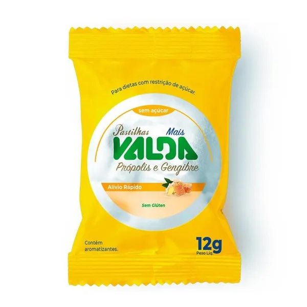 Valda Pastilha Propolis E Gengibre Sache 12g
