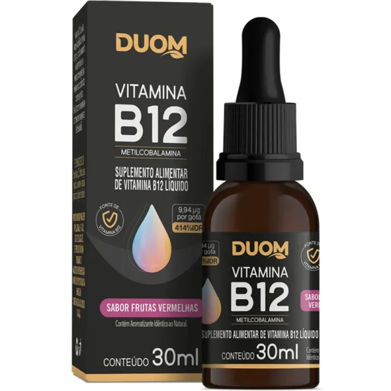 Vitamina B12 Gotas 30ml Frutas Vermelhas