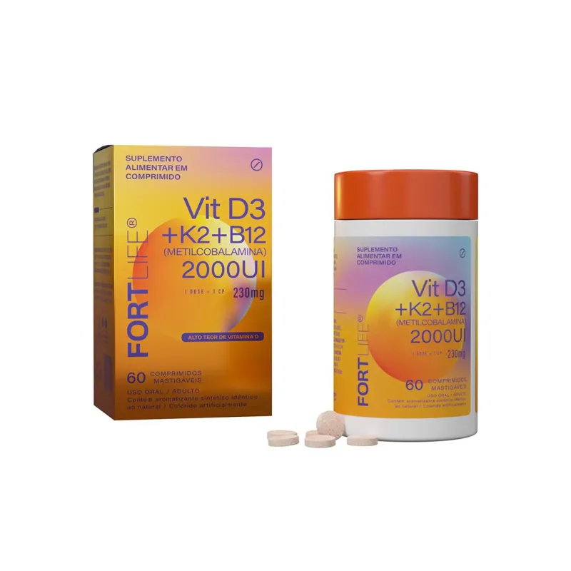 Vitamina D3 + K2 + B12 230mg Ad 60 Capsulas