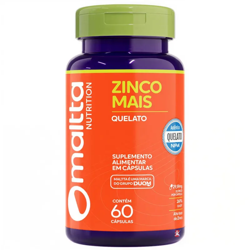 Zinco Quelato 29,59mg 60 Capsulas